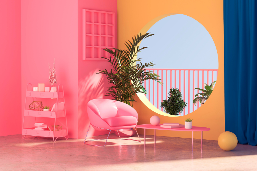 kamar peach pink