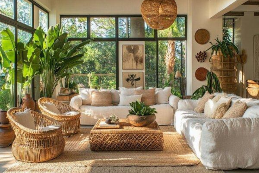 inspirasi dekorasi rumah dengan konsep natural modern